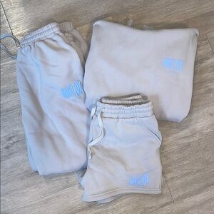 White Fox Boutique Archive 6.0 Sweatpant, Sweatshirt and Short Set
